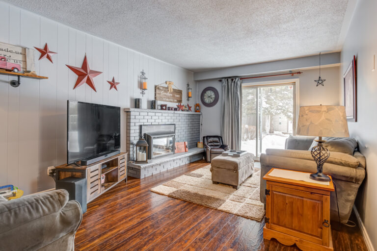 Family Room w/ Gas Fireplace and Walk-out to back deck